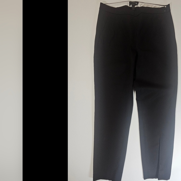 J.Crew Dress Pants Womens Size 4 Black Martie Mid Rise Straight Leg Goth Style - Picture 5 of 9